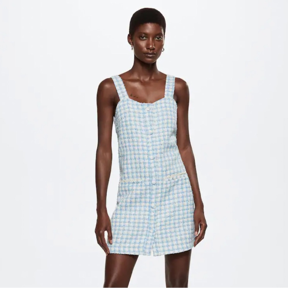 Mango tweed buttons Dress NWT